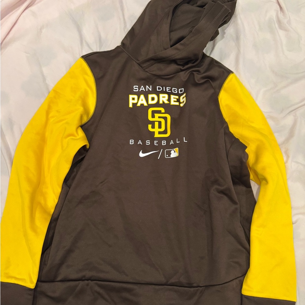 Nike SD Padres Brown and Yellow Sports Hoodie youth xl hoodie sweater